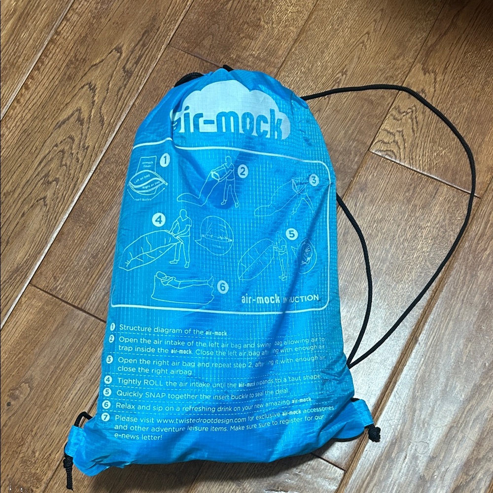 Air-Mock Inflatable Lounger Carry Bag - Bright Blue
